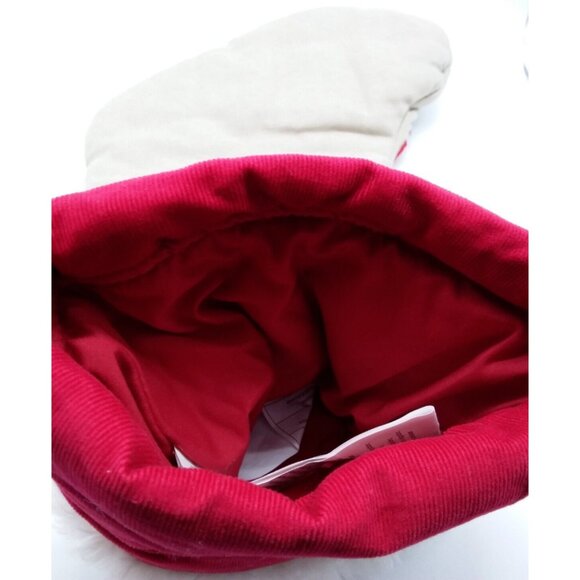 Pottery Barn Kids Hudson Woodland Bear Train Christmas Holiday Stocking Quilted - Picture 9 of 10